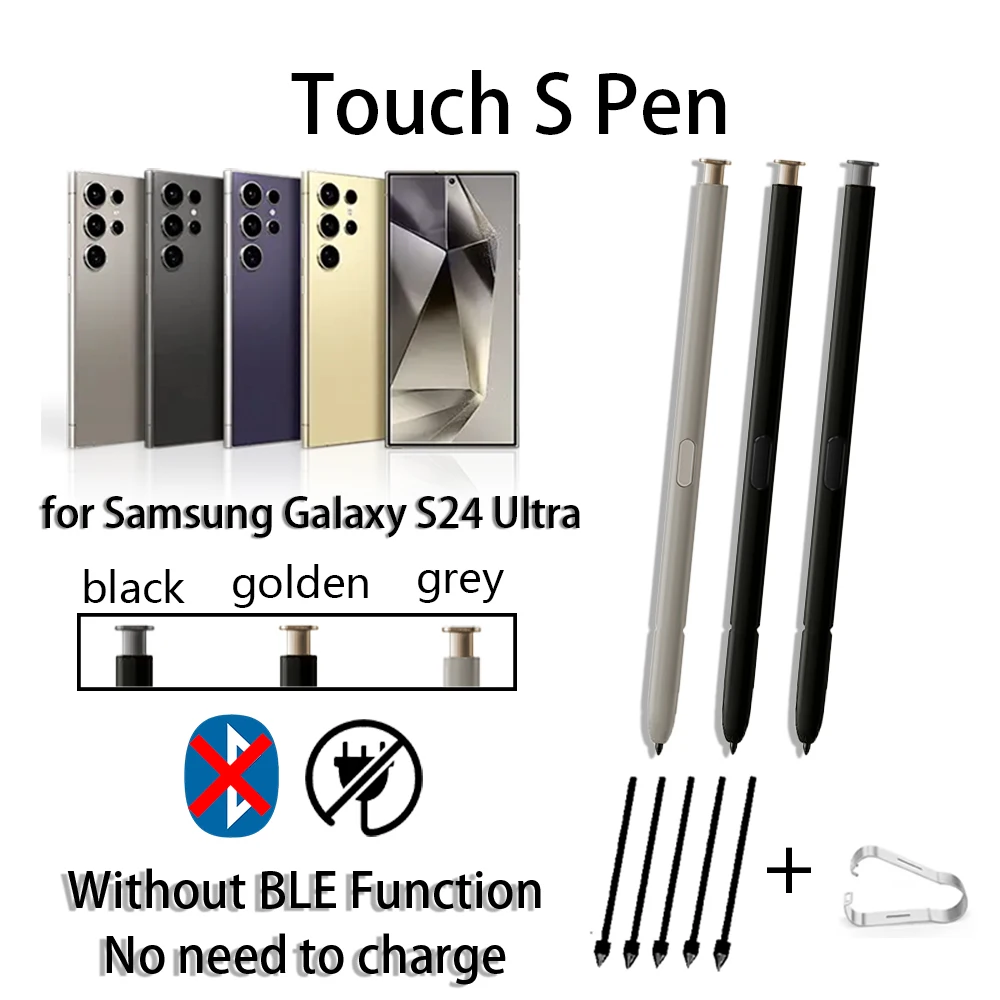 Für Samsung Galaxy S24 Ultra Stylus Pen, Ersatz S Pen SM-S928B SM-S928U SM-S928N Passiver Stift Geschenk-Spitzen/Nibs (Ohne BLE) Image