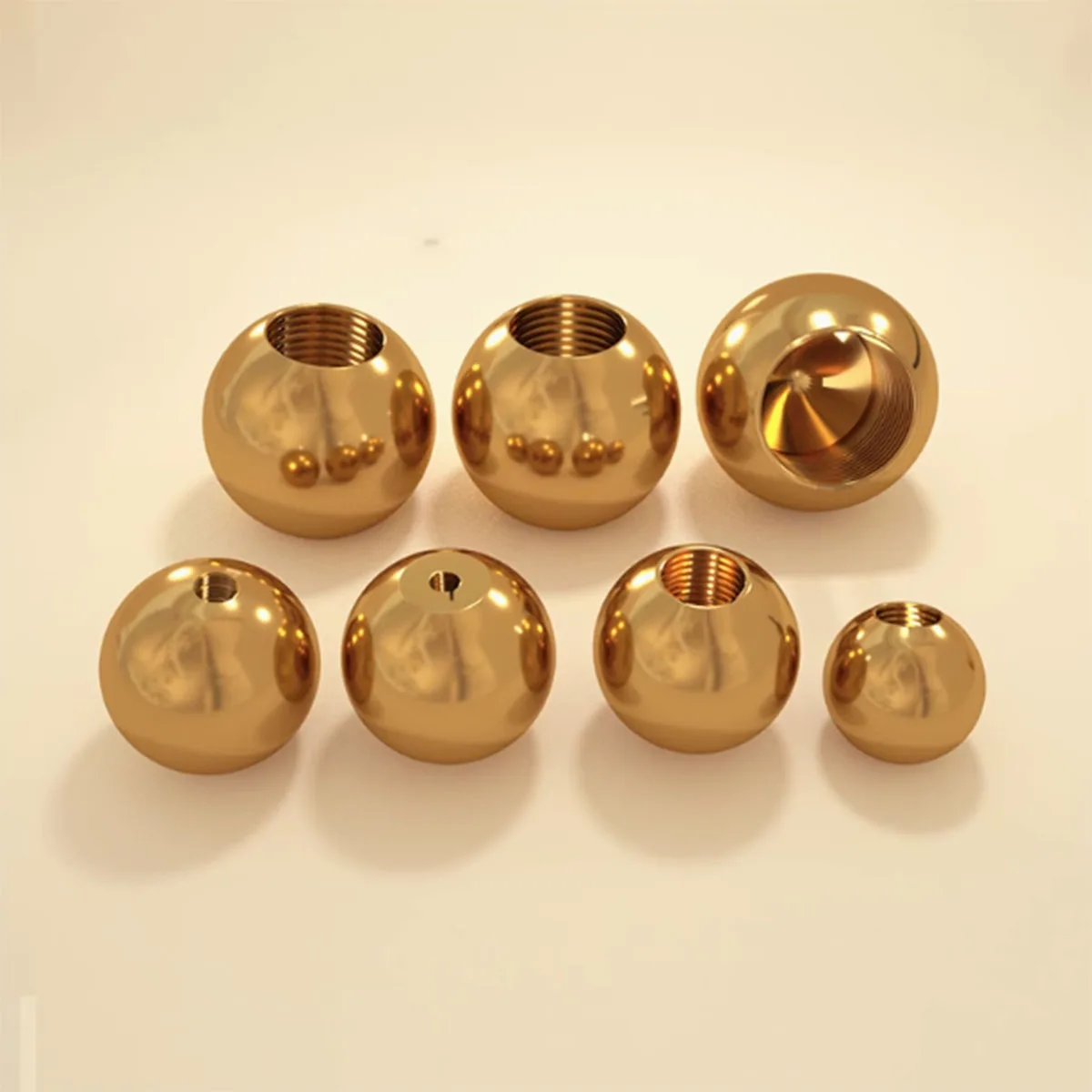 Reines Messing Innengewinde Sphärische Mutter Glatze Stecker Dekorative Schraubverschluss Beleuchtungskörper Zubehör M6M8M10M12 Image
