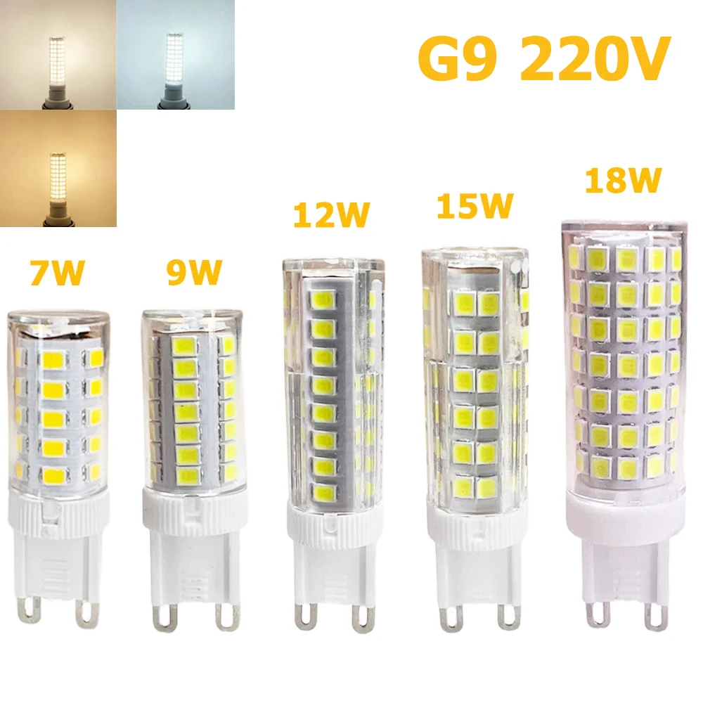 Mini G9 LED Glühbirnen 7W 9W 12W 15W 18W 220V LED Mais Licht 2835smd kühle/warme/neutrale weiße Keramik lampe für zu Hause Kronleuchter