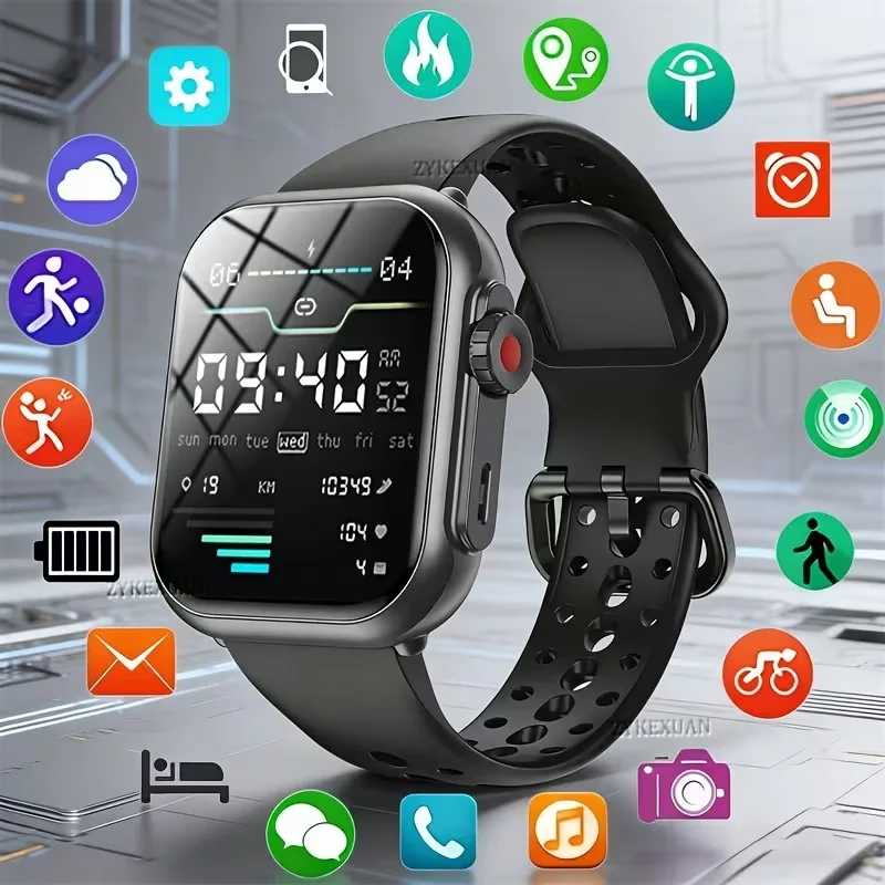 2026 Neue 1000mAh Smartwatch für Männer und Frauen 1,85-Zoll HD AMOLED Volltouchscreen Sport IP68 Wasserdicht Bluetooth-Anruf Smartwatch Herren Image