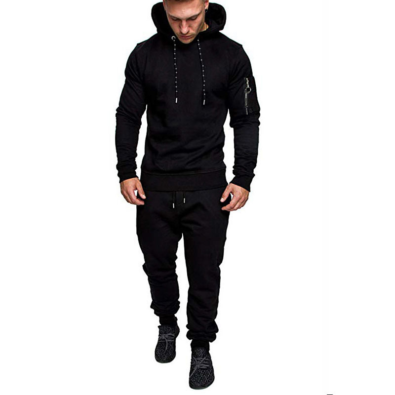 Men's Tracksuit Sweatsuit Drawstring 2 Piece Solid Colored Outfit Set Clothing Suit Summer Spring Fall Dark Grey Black Cotton Gym Workout Active Training Jogging Thermal Warm Soft Moisture Wicking
