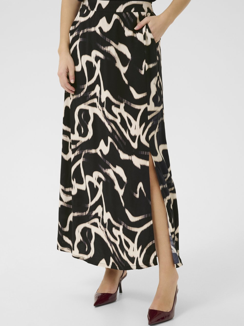 Kaffe Rock KAmartha Elastische Taille Damen schwarz, 46