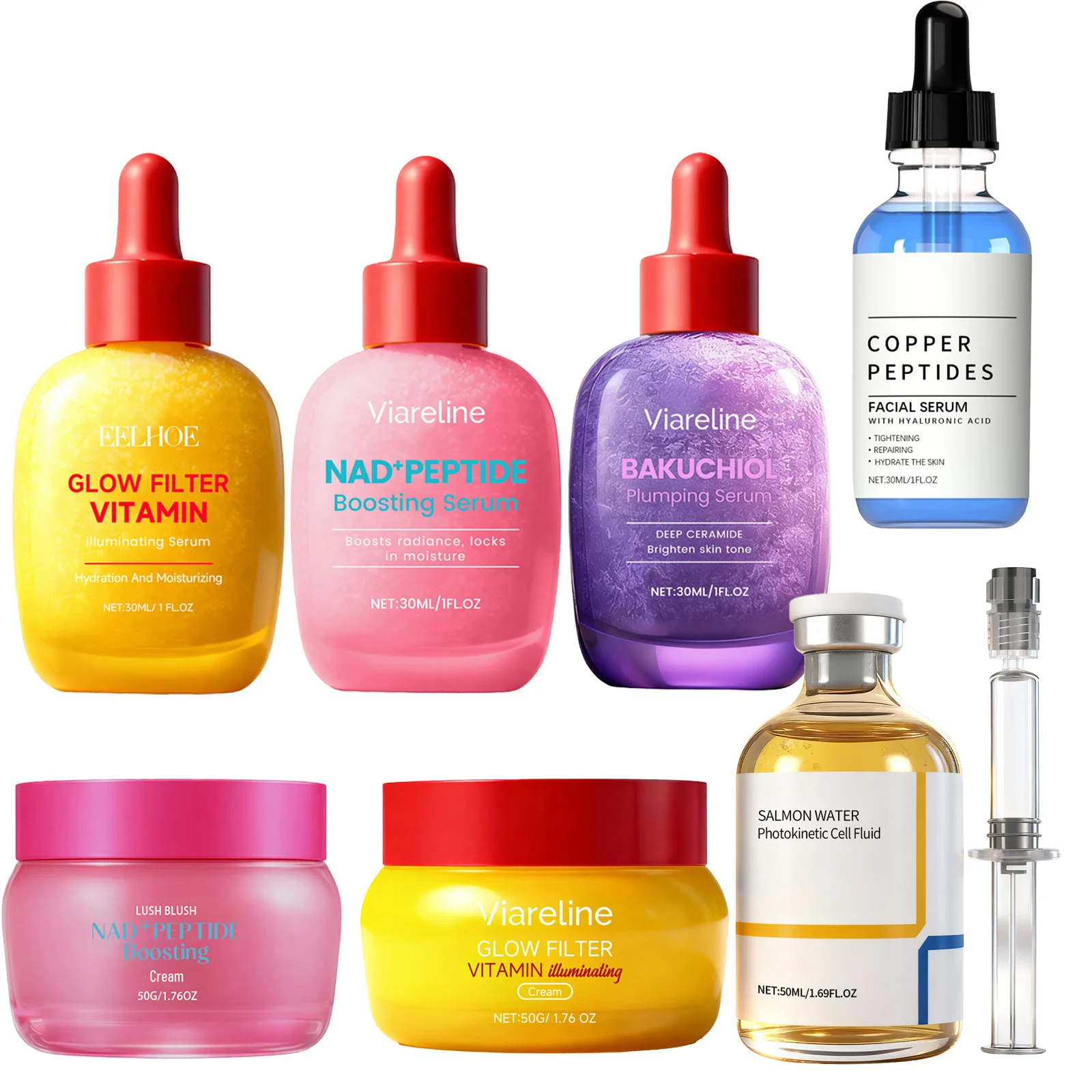 Bakuchiol Plumping & Vitamin C Illuminating Serum – 5000 PPM Retinol-Alternative Aufhellendes, straffendes & porenverfeinerndes koreanisches Hautpflegeserum Image