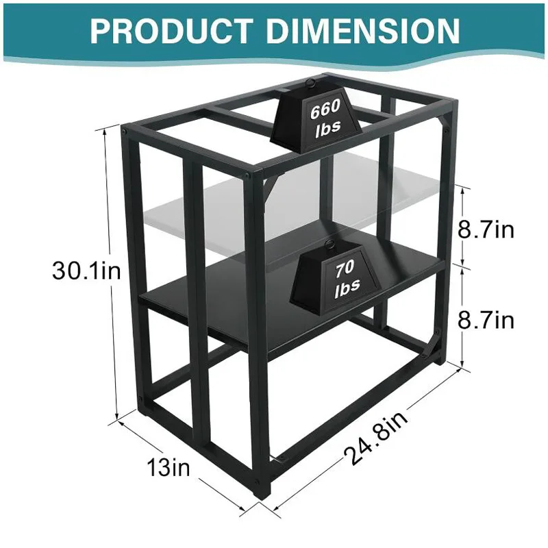 Scaffale per Acquario da Pavimento a Soffitto, Nuovo Supporto in Ferro per Acquario da Soggiorno, Scaffale Metallico Multilivello Semplice per Acquario Alto e Basso