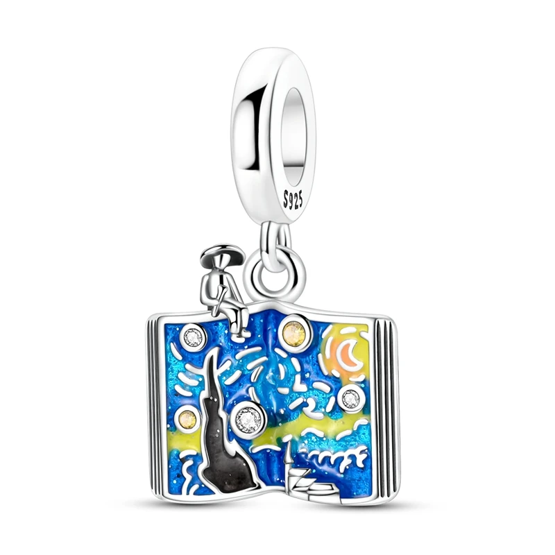925 Sterling Silber Heißluftballon Kürbiswagen Traumfänger Japanische Kultur Charms Perlen Passend für Original-Armband DIY Schmuck Image
