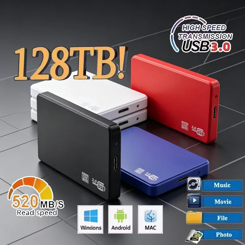 Hochgeschwindigkeits-SSD 256TB USB 3.0 Gehäuse Mobile Festplattengehäuse für SSD Externe Speicher-HDD-Box Mit USB-Kabel ABS Image