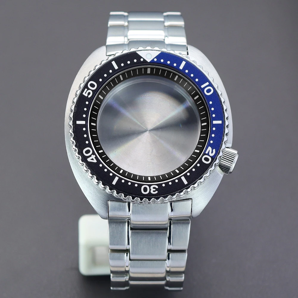 45mm Herren-Taucheruhrgehäuse für Mod Abalone NH34 NH35 NH36 38 Uhrwerk Saphirglas Uhrengehäuse 20atm Stahlarmband Image