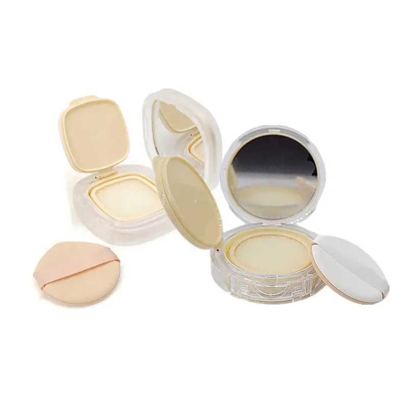 Tragbare leere Puff-Box mit Spiegel, Air Cushion Foundation Box Mini für BB Cream, Kosmetik-Make-up-Etui mit Schwamm Image