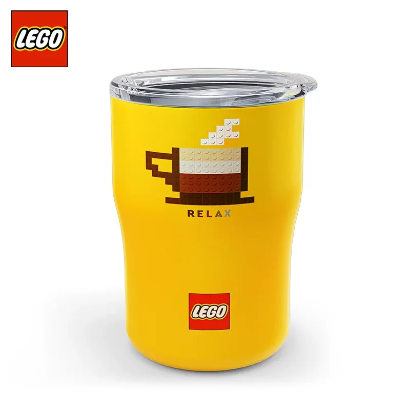 LEGO 300ml Gelber Isolierter Kaffeebecher, Edelstahlbecher, Hält Kalt & Heiß für Büro und Zuhause Image