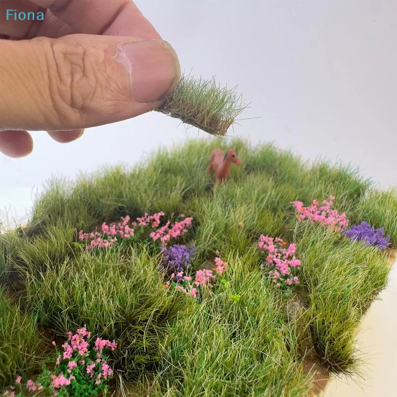  1,2 cm Simulationsgras-Modell, Grasbüschel, Pflanzen-Vegetation, Plattform-Dekoration, DIY Sandtisch/Eisenbahn/Gartenlandschaft, 1 Box Image