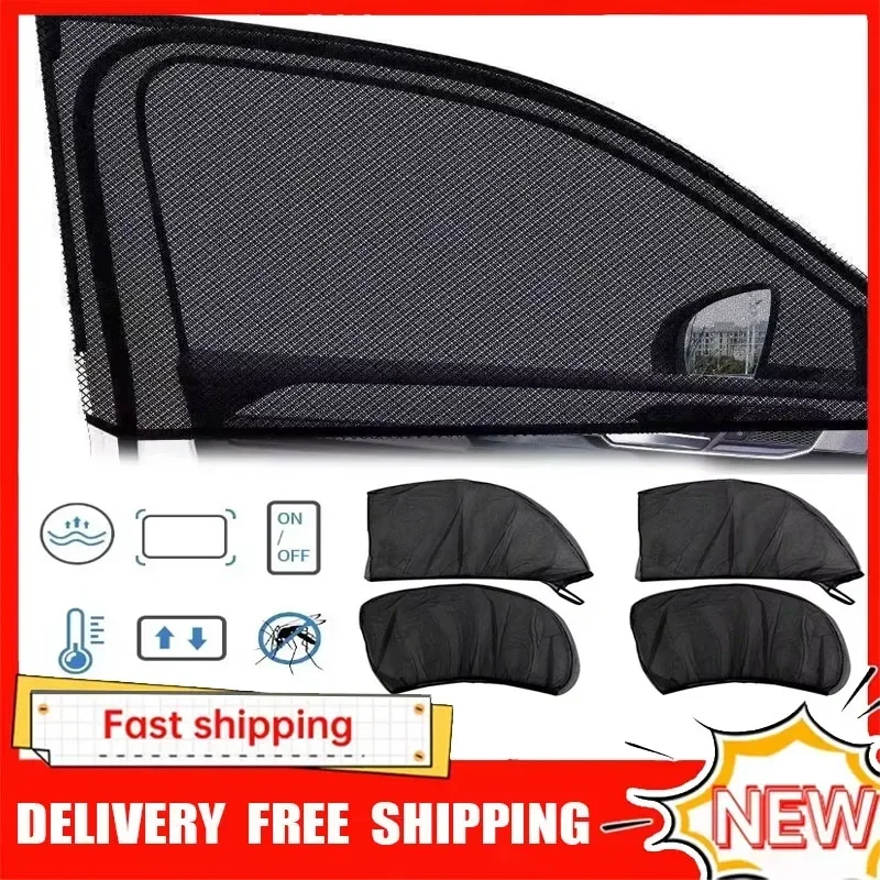 2 Stück Auto-Sonnenschutz SUV UV-Schutz Anti-Mücken-Netz Fenster-Verdunkelung Seitenvorhang Schutz-Fensterfolie Zubehör Image
