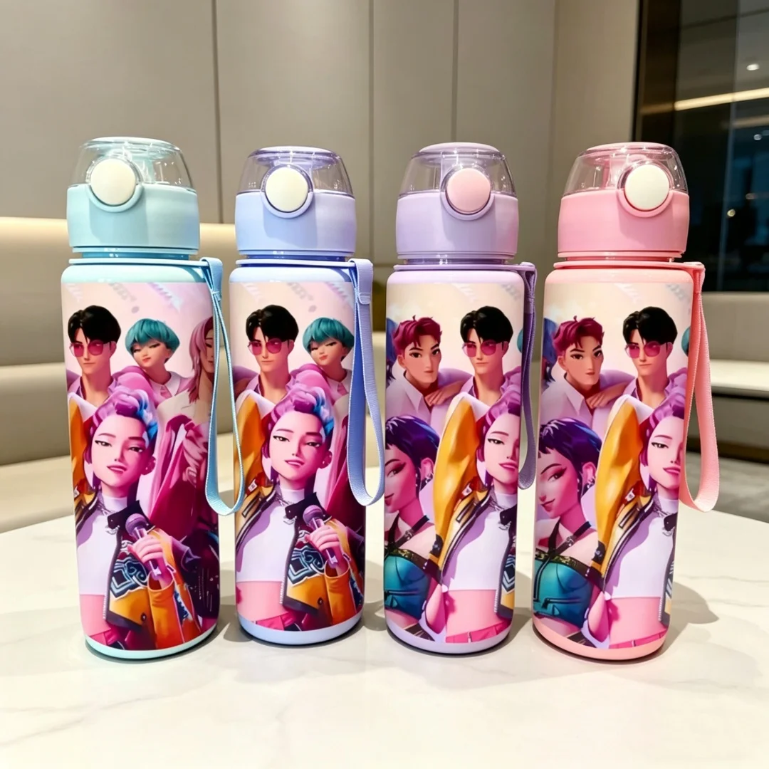 3D-Gedruckte Wasserflasche für Geburtstagsfeiern, Tragbare Plastik-Trinkflasche 700ML, Kinder-Cartoon-Becher Image