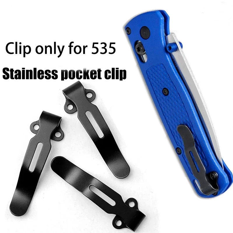 1 Stück Edelstahl-Taschenclip: Für Benchmade Bugout 535 Messer, DIY-Zubehör für individuelle Klappmesser Image