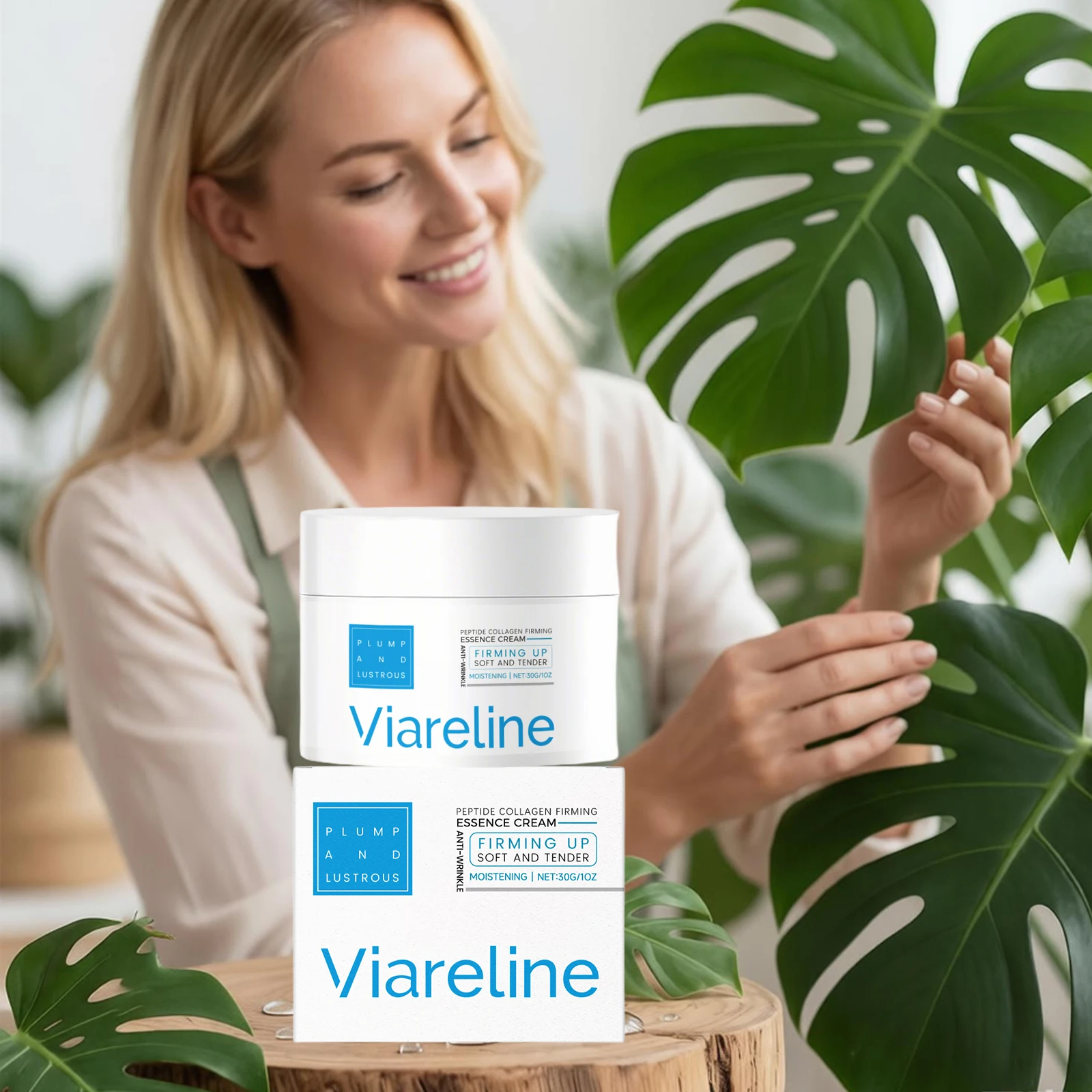 Peptid-Kollagen Straffende Essenz-Creme Feuchtigkeitsspendend Feine Linien Reduzierend Verjüngend Stabilisierend Reparierend Glättende Anti-Falten-Creme Image