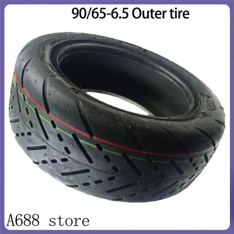 Hochwertiger 90/65-6.5 Reifen aus Gummi, hochwertige CST Innen- und Außenreifen, schlauchloser Elektroroller, 11 Zoll schlauchlose Reifen. Image