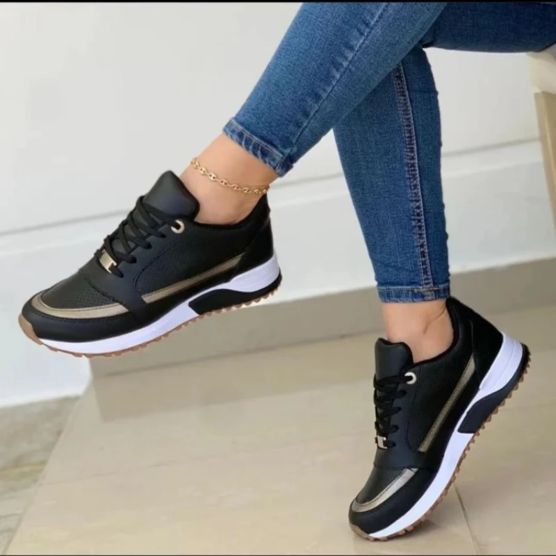 Luxuriöse Damen-Sneaker mit Mesh-Schnürung, Damen-Freizeitschuhe, modische Outdoor-Laufschuhe, bequeme Damen-Tennisschuhe, Größe 36-43