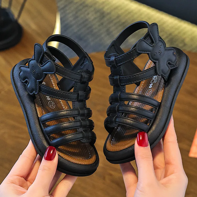 Größe 21-30 2026 Kindersandalen für Mädchen Schuhe für Kinder Gladiator Sommer Weiche Flache Absätze Strand Prinzessin Mode Cartoon Schuhe