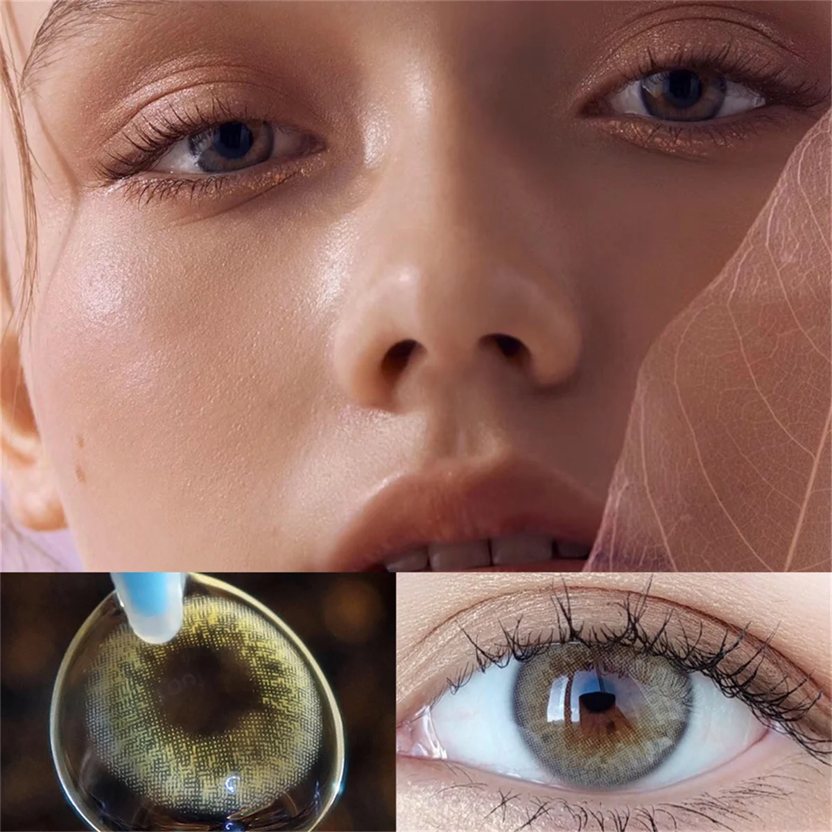 Moonz Iris braune Farbkontaktlinsen für Augen, kleine Schönheit, Schüler, jährliche natürliche kosmetische Linse, Myopiegrad Image