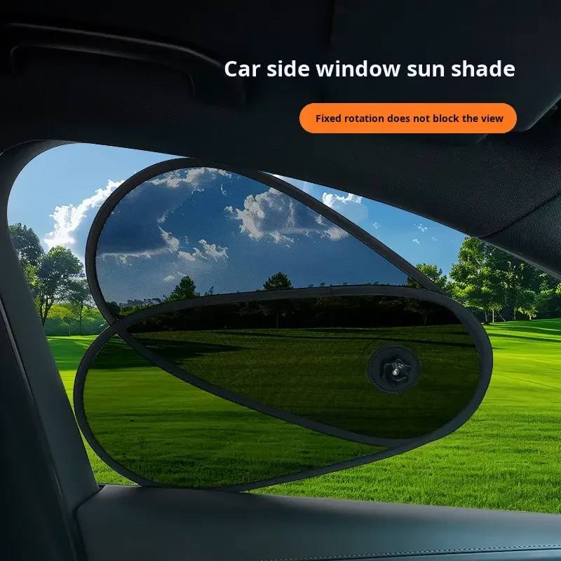 Wärmeisolierende Auto-Sonnenschutzblenden, Verstellbare und Drehbare Netz-Sonnenblende für Fahrerseite mit Saugnäpfen für Alle Fahrzeuge Image