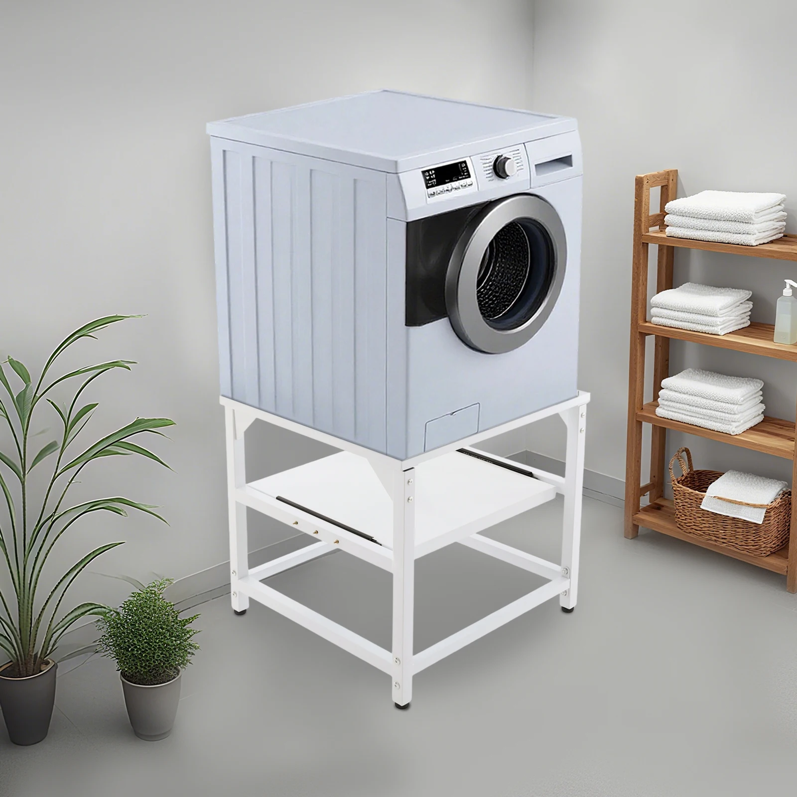 Base pour machine à laver, Base pour machine à laver avec étagère, Support pour machine à laver et sèche-linge