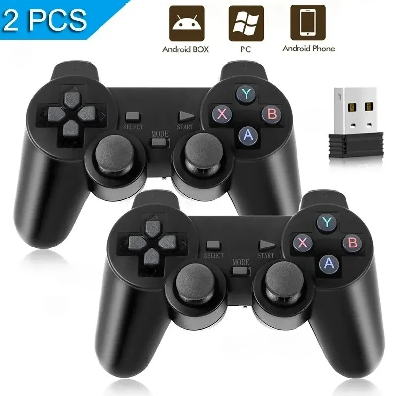 1 Stück/2 Stück 2,4G USB Kabelloser Gamepad Joystick Controller für PC Android TV Box Handy Gaming Image