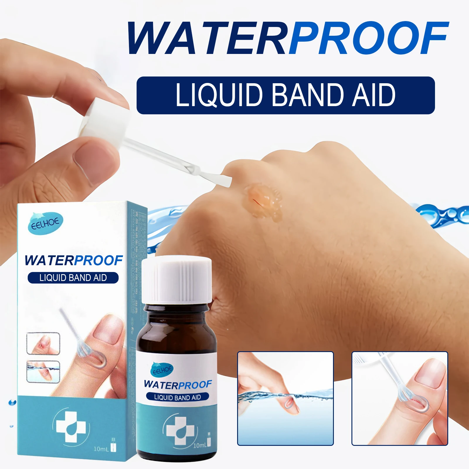 Wasserdichter Flüssigverband, selbstklebendes Wundreparatur-Gel, Erste-Hilfe-Verband zur Reparatur von Wunden, Schnitten und Abnutzungen. Image
