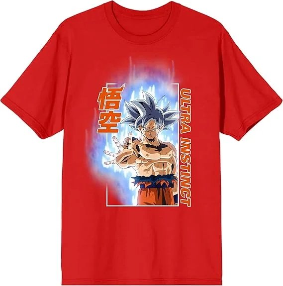 2026Dragon Ball Sommer-T-Shirt aus 100 % Baumwolle mit Son Goku-Aufdruck, lässiges Sport-Fitness-T-Shirt, Vintage-Harajuku-T-Shirt für Kinder, neutrales T-Shirt, Top y2k
