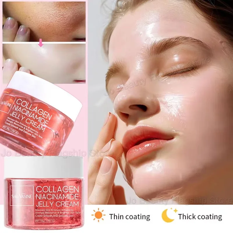 50g Kollagen-Niacinamid-Gelcreme Tiefenwirksame Feuchtigkeitspflege Porenverfeinernd Aufhellend Niacinamid-Gel Lifting Straffende Gesichtspflege Image