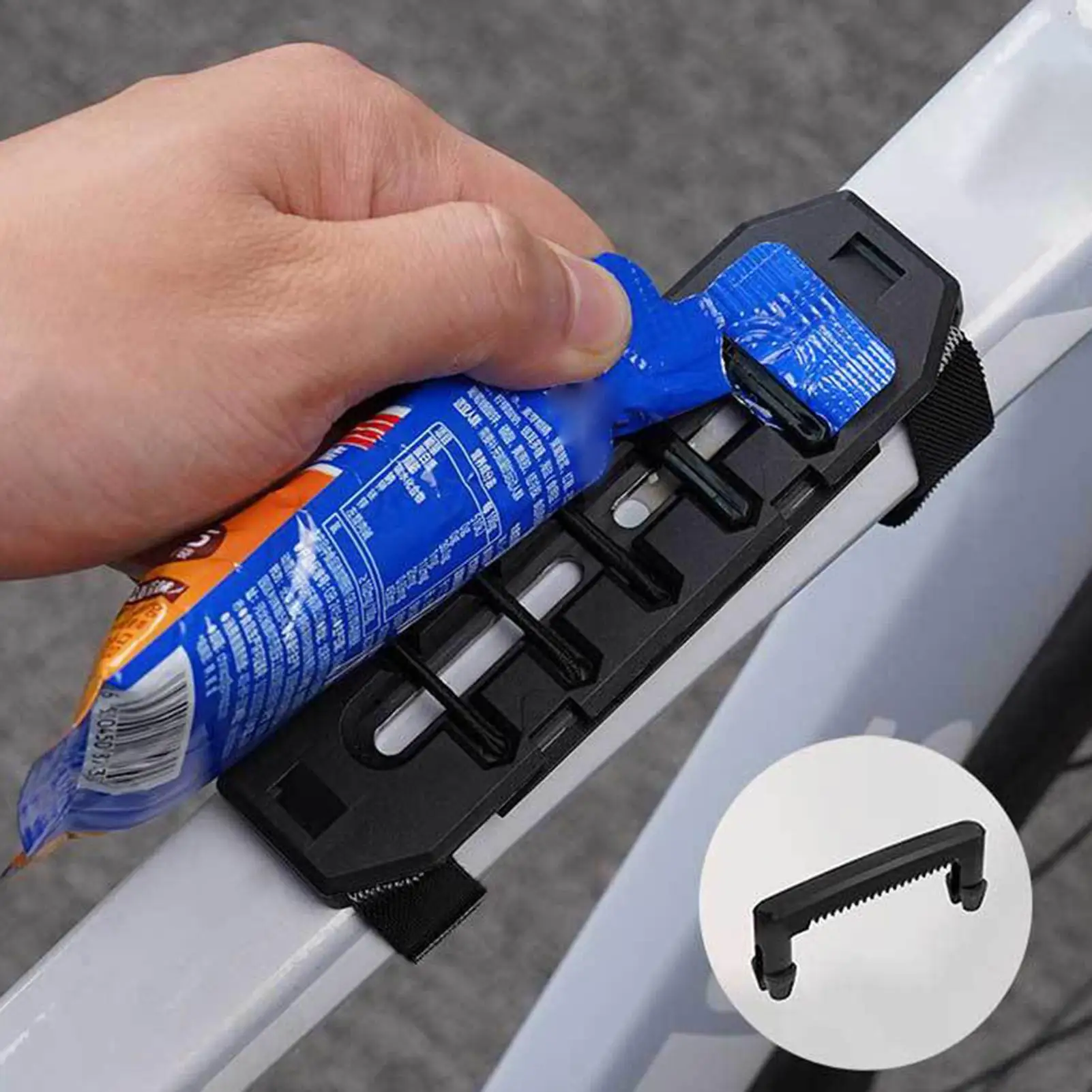 Mountainbike-Energiegel-Halter, stabiler, tragbarer Anti-Drop-Ständer mit elastischen Schnallen, Fahrradzubehör für Outdoor-Fahrten Image