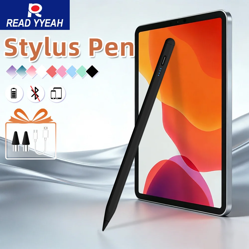 Multifunktionaler universeller Touch-Stylus-Stift, hohe Empfindlichkeit, magnetische Adsorption, wiederaufladbarer Stift für Tablets, Telefone, Büro Image