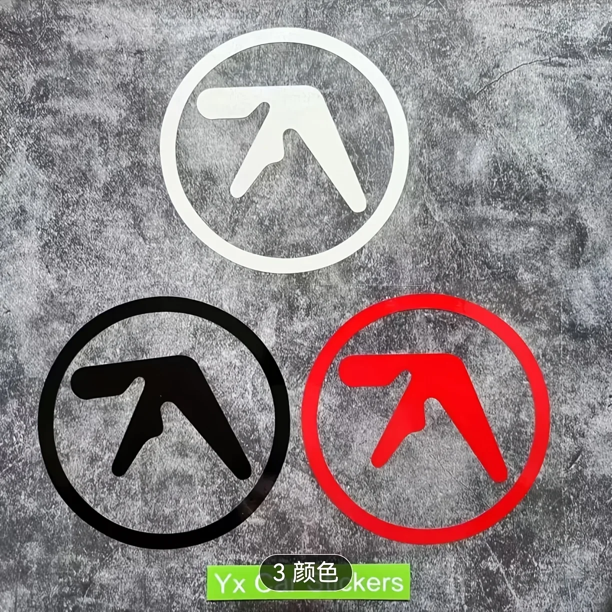 1-teiliges Autoaufkleber-Set mit geometrischem Kreis-Logo, wasserfeste Vinyl-Aufkleber, mehrere Farben Image