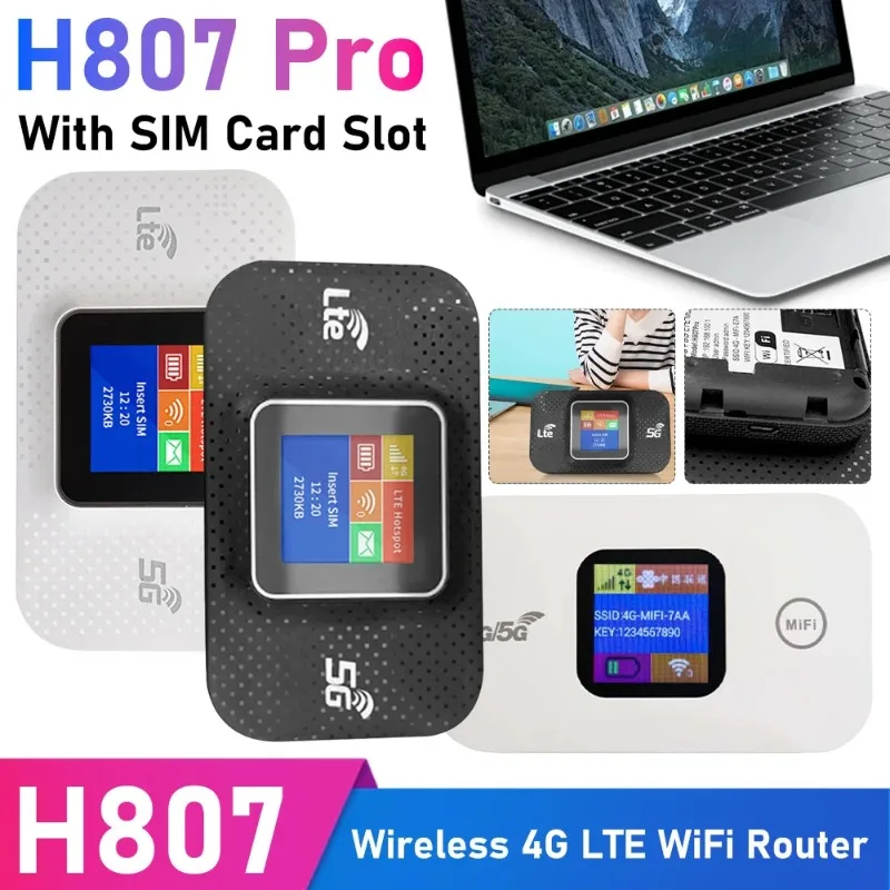 Kabelloser WLAN-Router H807 Pro 4G LTE Modem 150Mbps Mobiler WLAN-Router Tragbarer Taschen-Mini-Router mit SIM-Kartensteckplatz Image