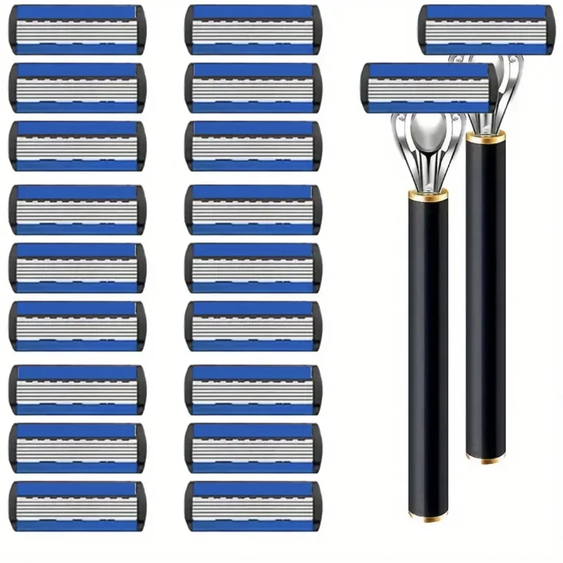 Razor Classic 6-lagiger Sicherheitsrasierer für die Herrenrasur und die Haarentfernung bei Frauen, Rasierklingen, manueller Rasierer Image