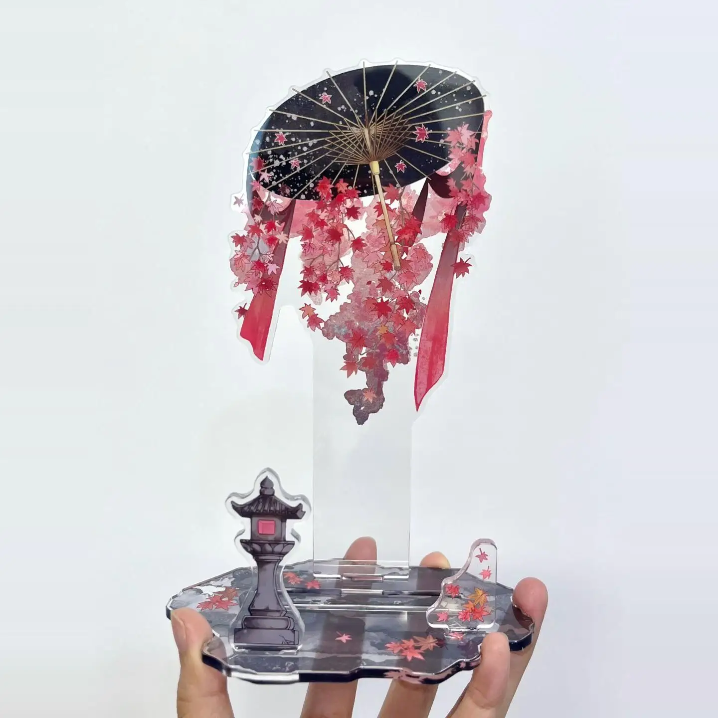 Chinesischer Ästhetischer Acryl-Displayständer - Vitrine für Anime-Sammlerstücke & Figuren, Orientalischer Dekor-Organizer mit Mehrstufigem Design