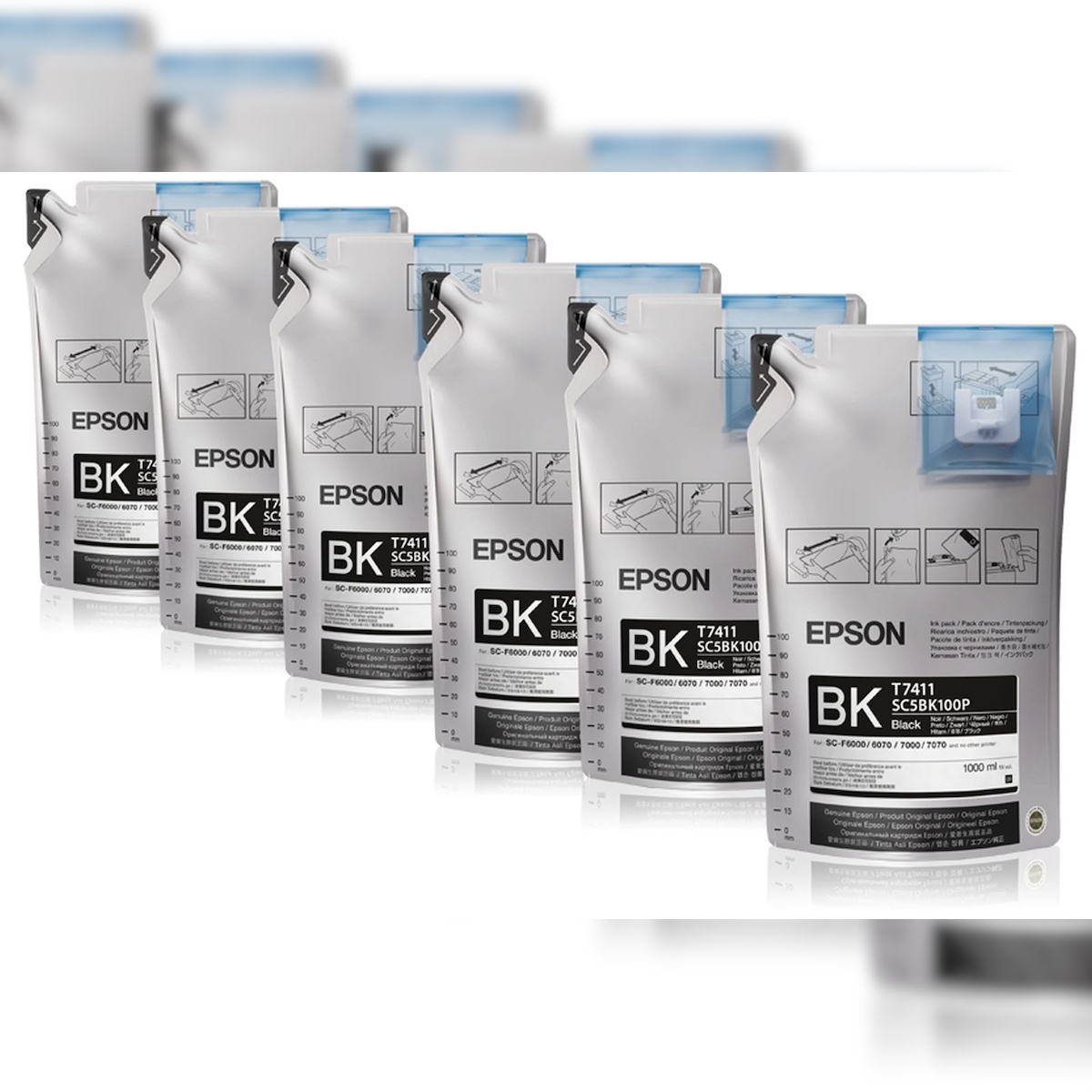 EPSON UltraChrome DS Black T741100 1Lx6packs Image