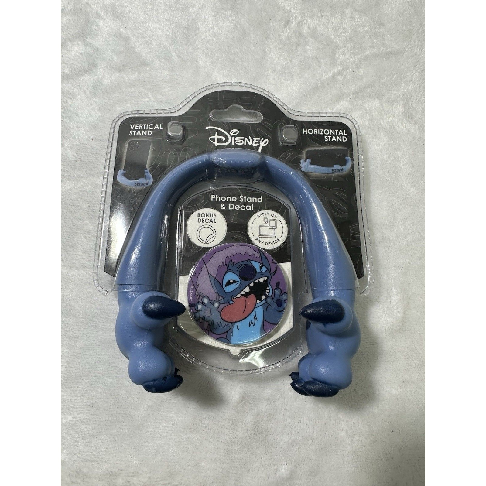 Disney Cell Phones & Accessories | Disney Stitch Phone Stand Holder W/ Bonus Decal | Vertical & Horizontal | Color: Blue | Size: Os