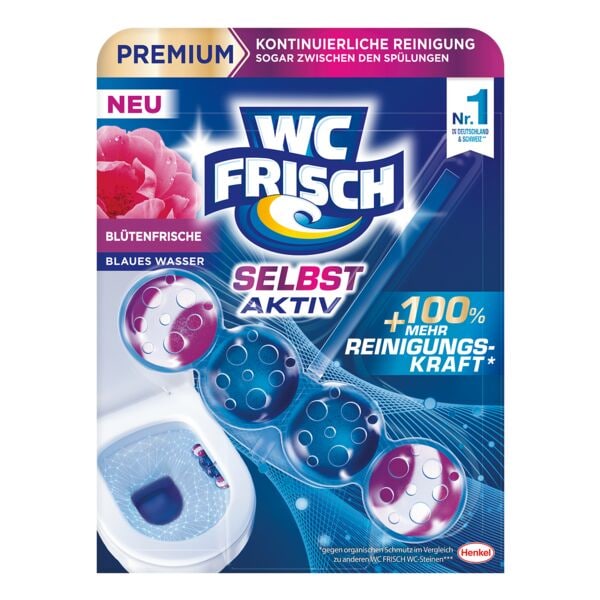 WC FRISCH WC-Duftspüler »Selbst Aktiv Blütenfrische« 50 g blau