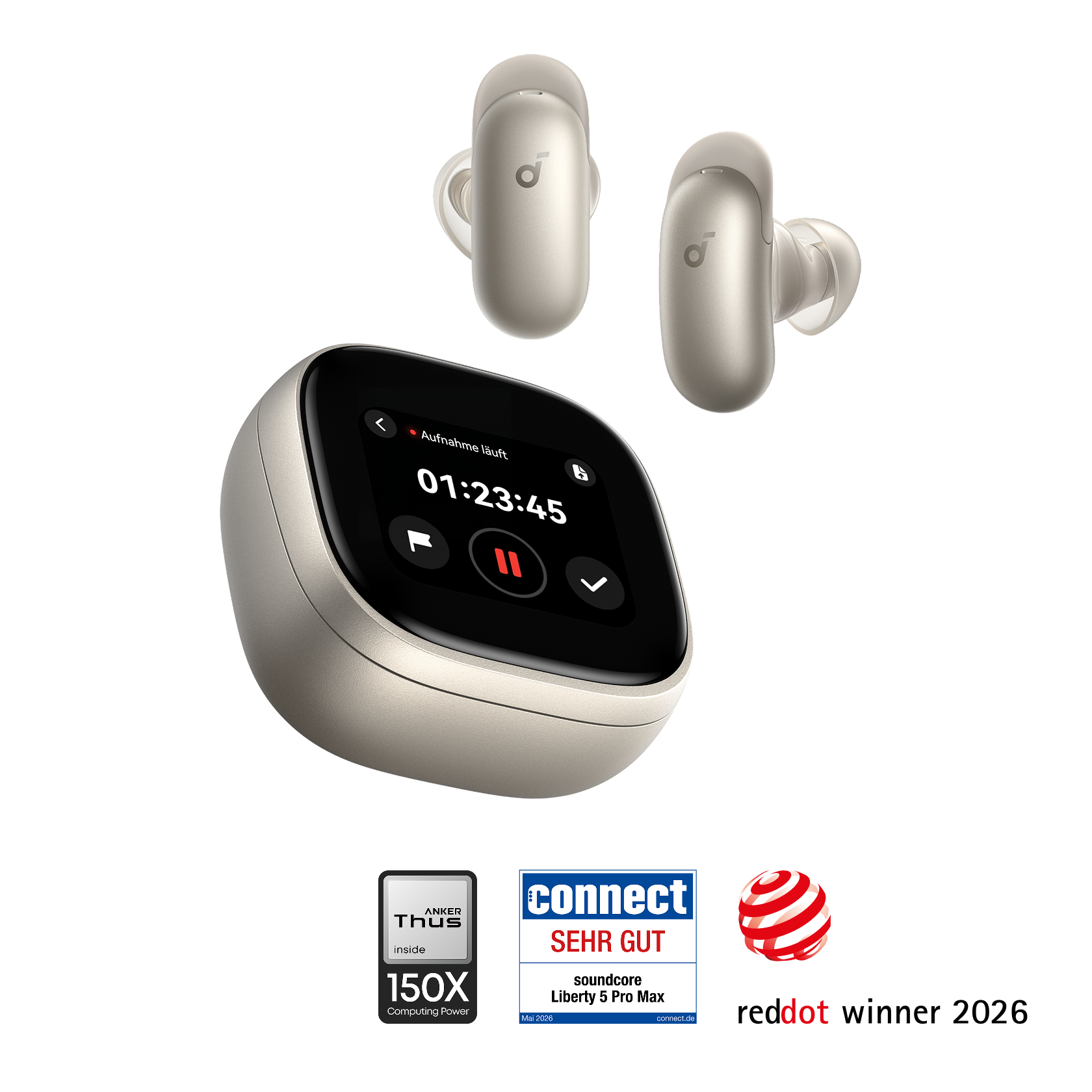 Liberty 5 Pro Max | KI Kopfhörer mit Smart Display & KI-Notizassistent Image