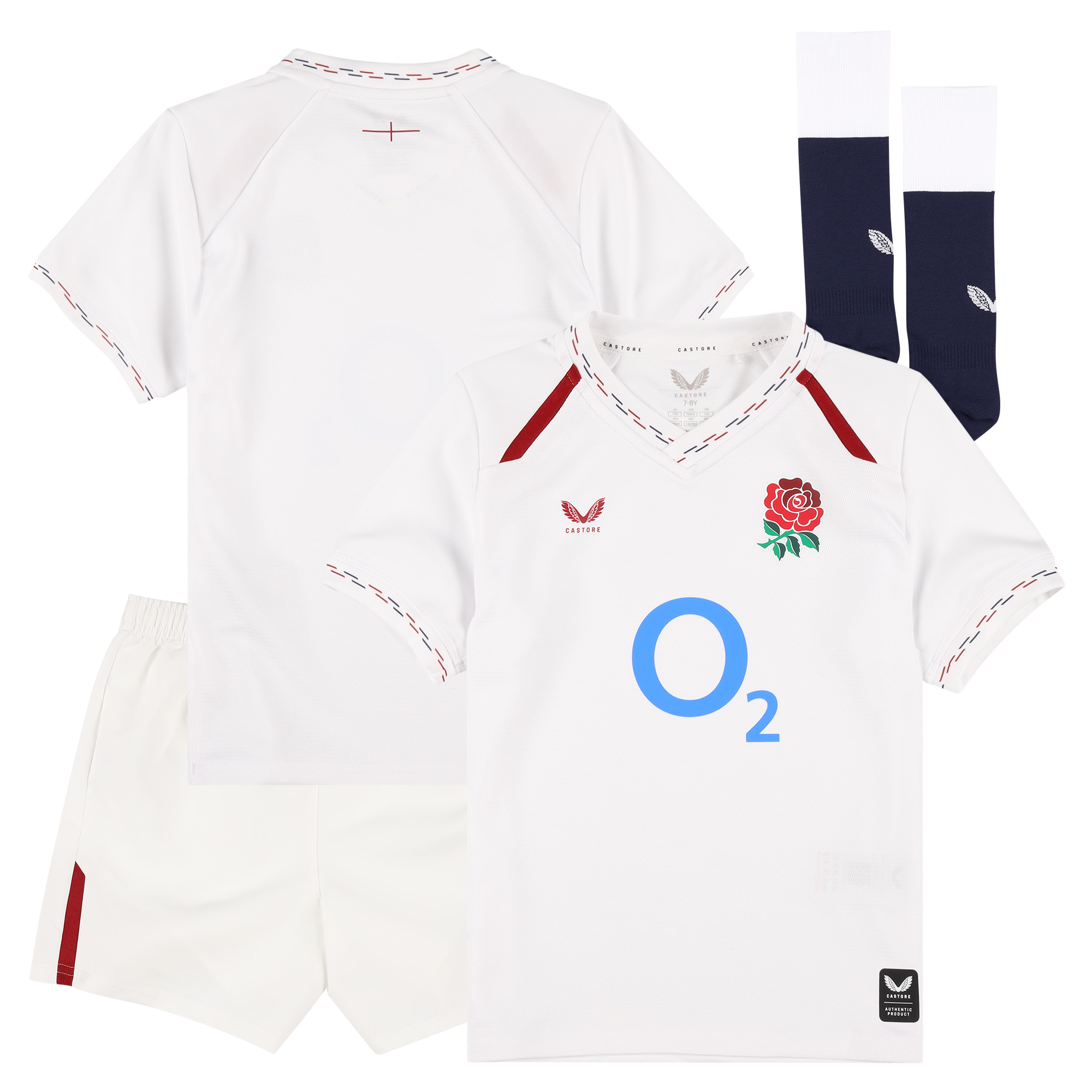 "England Rugby Home Replica Heimtrikot 2026/27 – Weiß – Kleinkind" Image
