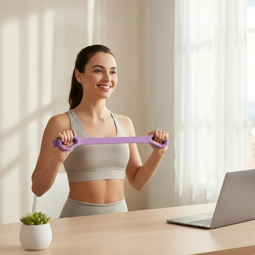 1PC Yoga Stretch Band Fitness Puller Back Shoulder Trainer Home Workout Toning Exercise Equipment