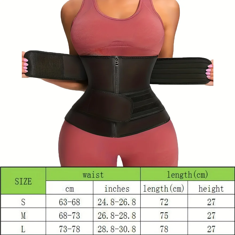 Schwarzer Taillentrainer für Damen, Bauchgürtel, Sport- und Fitness-Körperformungsgerät mit verstellbaren Schultergurten Image