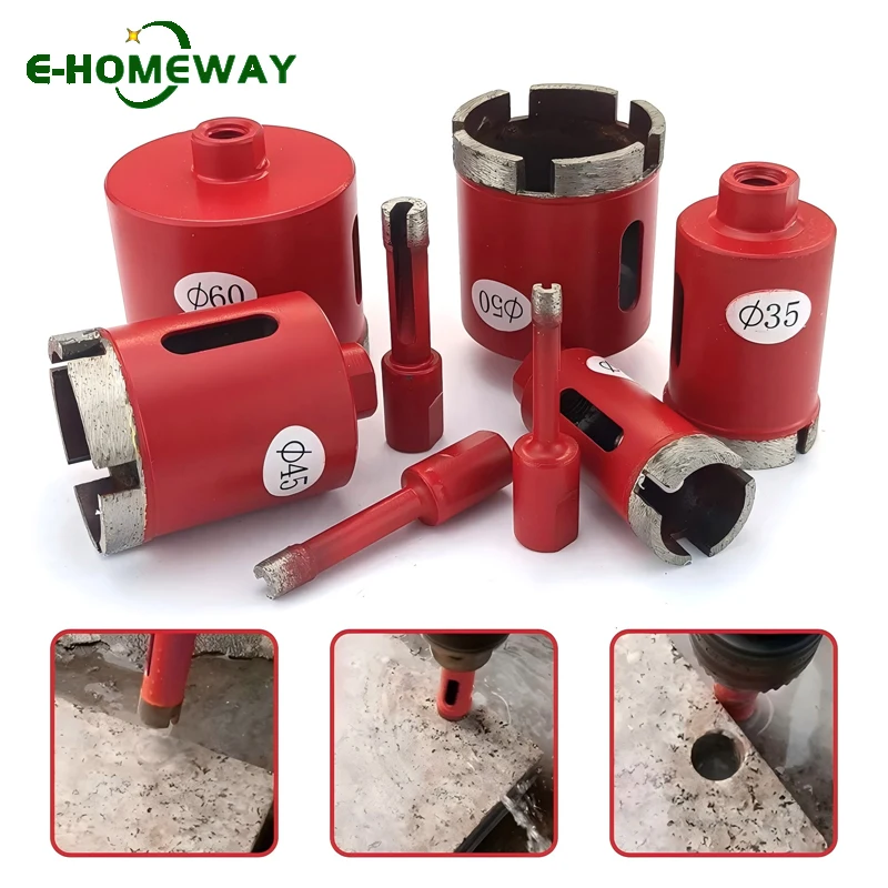 1 Stück m10 Gewinde 6-75mm Diamant bohrkern bohrer Beton Keramik fliesen Ziegel lochs äge für Ziegel Winkels chl eifer Dremel Accessoires Image