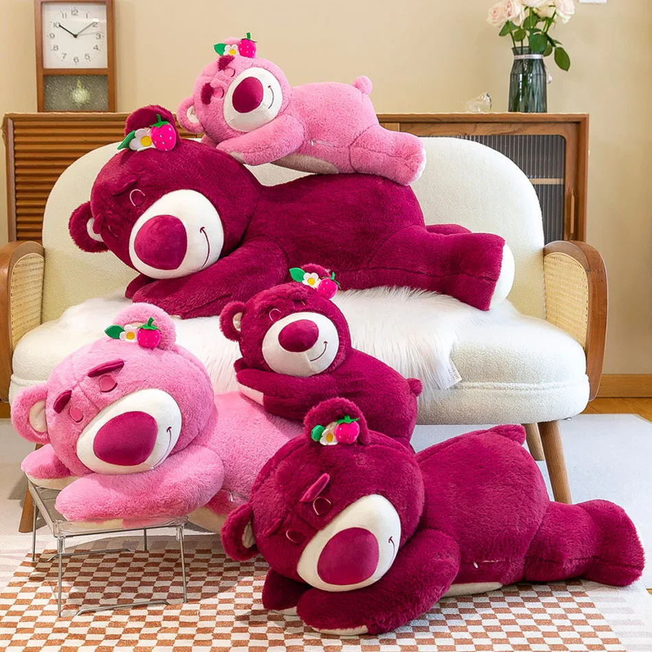 2026 Toy Story Lotso Süßer Bär Erdbeer-Sofa Plüschkissen Stofftiere für Kinder Mädchen Freunde Feste Geburtstagsgeschenk Image