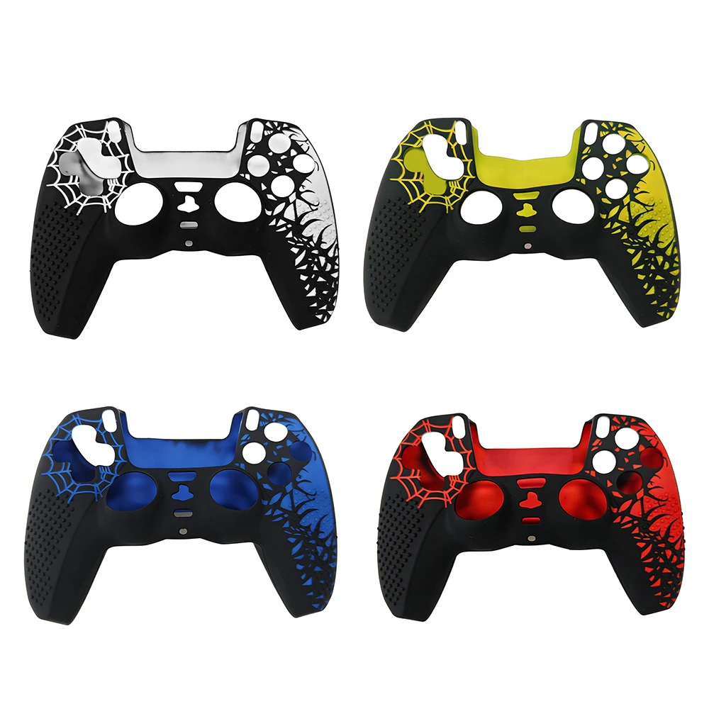 Suitable for PS5 Playstation 5 Controller Soft Protective Cover Anti Slip Silicone Shell DIY Custom Spider Series