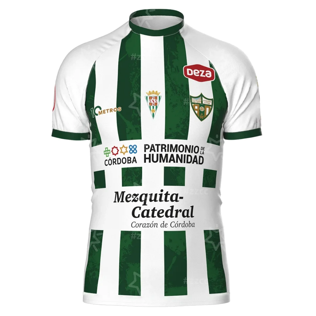 Maillot de football à domicile Córdoba Futsal de la Primera División de Futsal 25-26, T-shirt de sport à séchage rapide pour homme, vêtements pour enfant, t-shirt pour femme