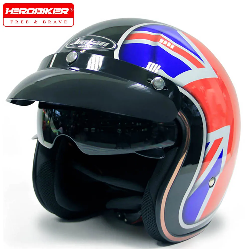 Casque De Moto 3/4 coque ouvert vélos De rue Certification DOT casque De Moto hommes femmes Capacete De Moto équipement De Moto