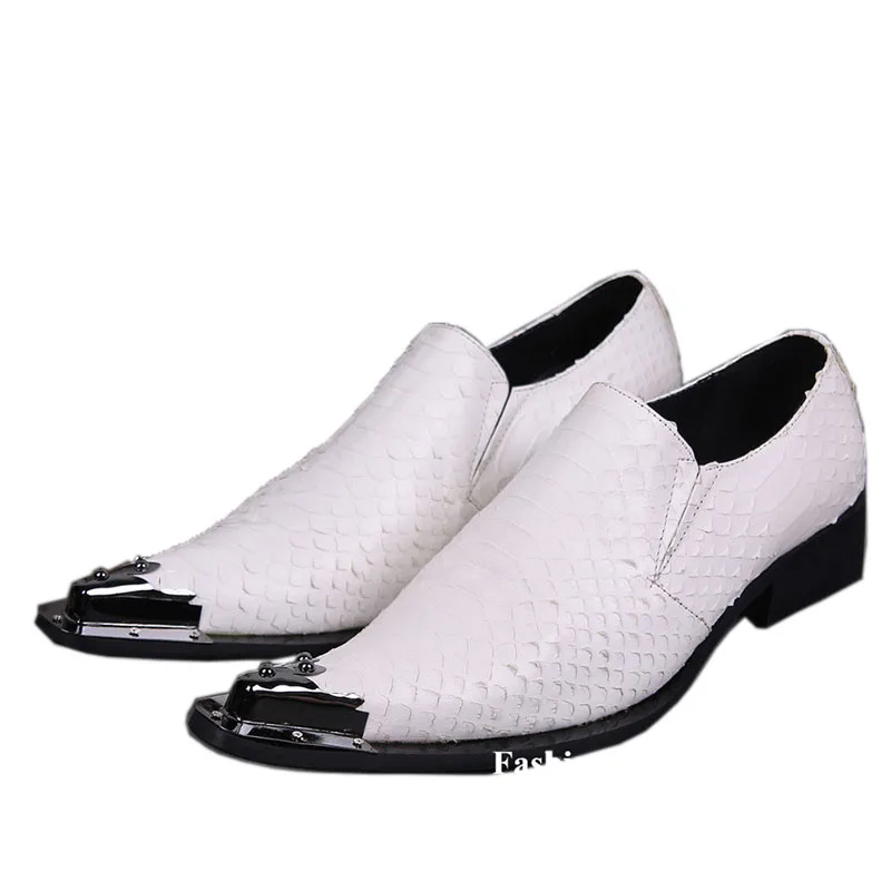 Modische spitze Zehenschuhe für Herren, Designer-Lederkleidschuhe für Herren, weiße Hochzeits-/Business-Schuhe für Herren, große Größen US6–12