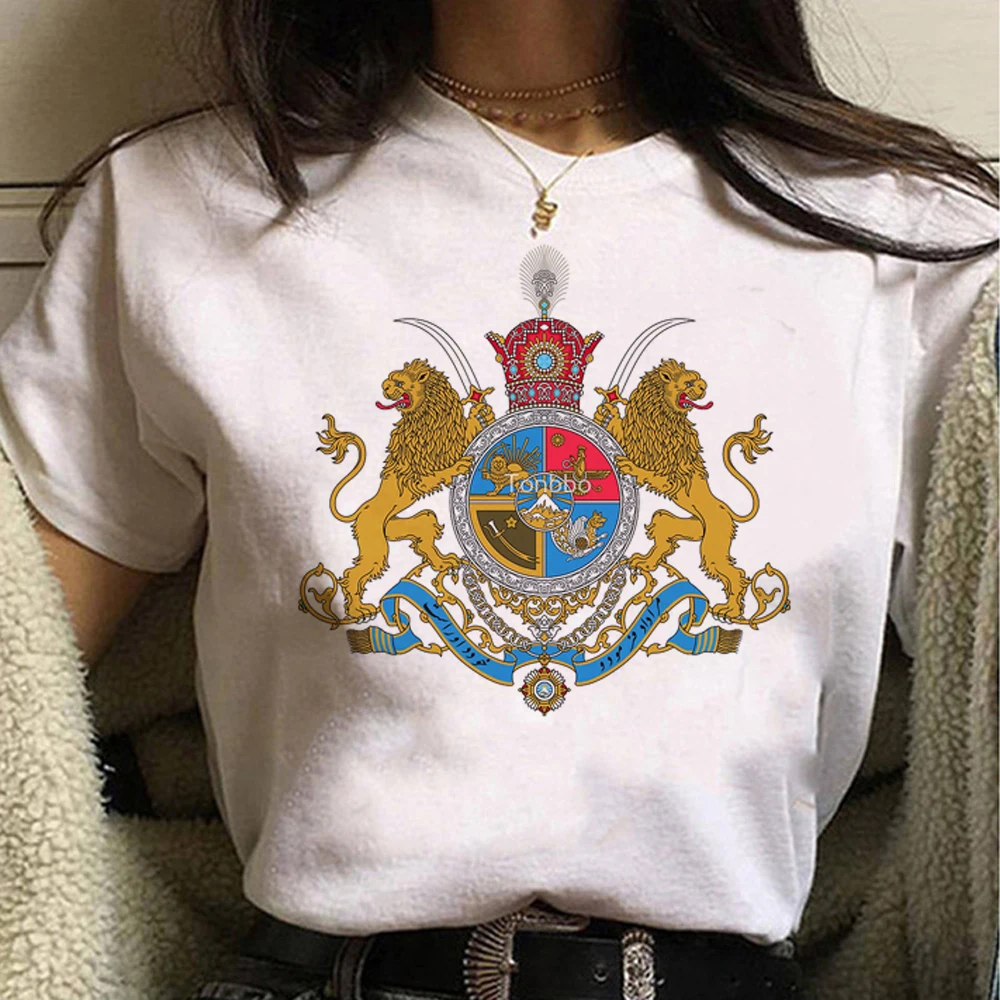 Iran Tshirt Women Tshirt Female Short SleeveStreet Tops Tees Aesthetic Clothe Fashion Harajuku Kawaii T-shirt Y2K Clothing ﻿