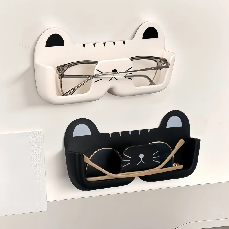 Boîte de rangement murale pour lunettes, 1 pièce, pour chevet, salle de bain, salon, armoires, organisateur universel pour salle de bain, accessoires de salle de bain
