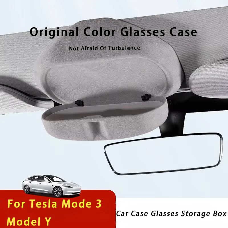 Custodia per occhiali da sole per auto Custodia per occhiali per Tesla Model 3 Highland 2023 per modello Y/3 Custodia per occhiali per auto Scatola per accessori per auto